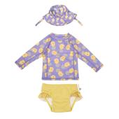 Σετ UV Μαγιώ Bucket Καπέλο Μπλούζα Pineapple - 12-24m