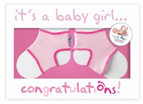 Sock Ons – Congratulations Card - ΡΟΖ