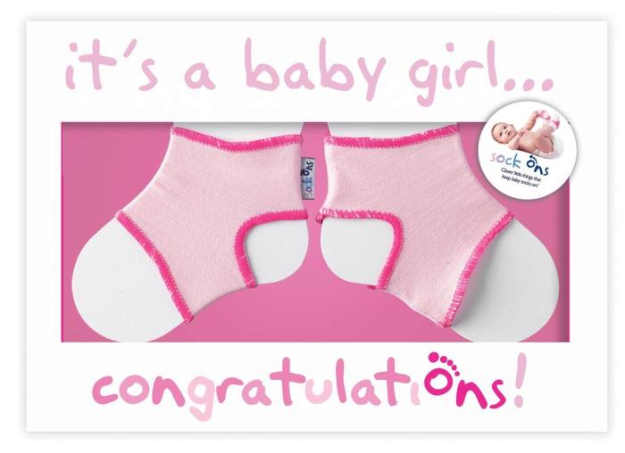 Sock Ons – Congratulations Card - ΡΟΖ