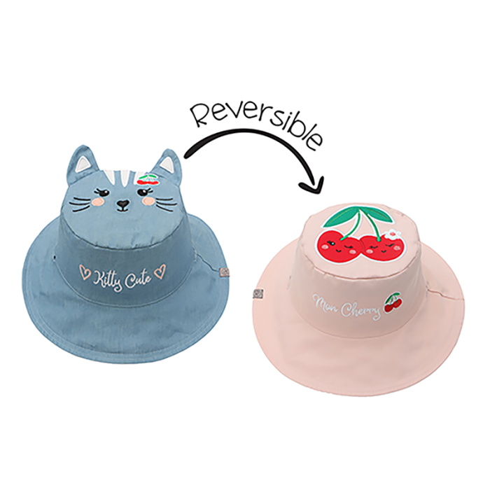Καπέλο Διπλής Όψης UPF 50 Cat/Cherry (Cotton) - LARGE 4-6 yrs