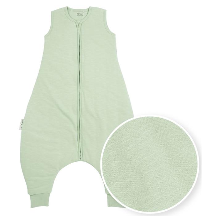 Meyco Υπνόσακος με πόδια Slub – soft green (9 μηνών-5 ετών) - 104cm