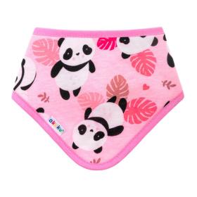 Baby triangle bib/scarf  – Pink Panda