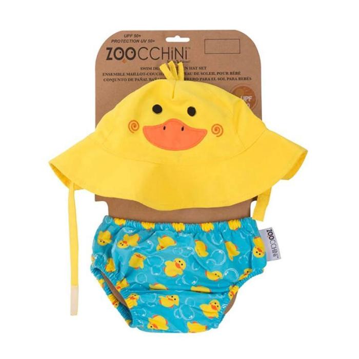 Zoocchini Σετ Μαγιό και Καπέλο UPF50+ Zoocchini Παπάκι