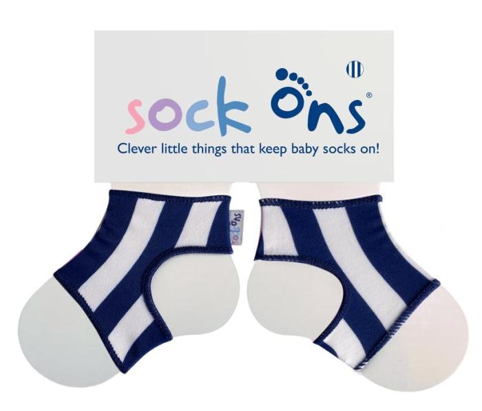 Sock Ons – Για να μην βγάζει τις κάλτσες του (6-12 μηνών) - Μπλε ριγέ