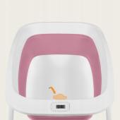 Lionelo BabyBubble πτυσσόμενο μπανάκι μωρού με γλύστρα + θερμόμετρο Bubble Pink Magnolia