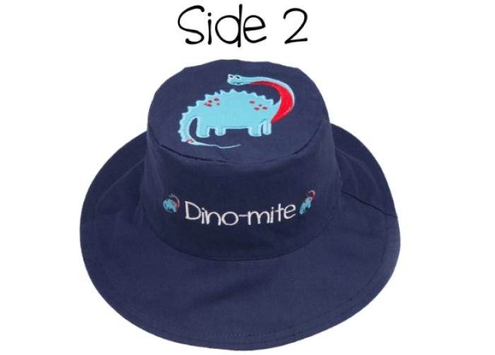 Καπέλο Διπλής Όψης UPF 50  – Δεινόσαυρος (Cotton) - SMALL 6 mo-2 yrs