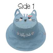 Καπέλο Διπλής Όψης UPF 50  Cat/Cherry (Cotton) - MEDIUM 2-4 yrs