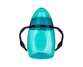Εκπαιδευτικό Ποτηράκι 280 ml με Χερούλια, (Τυρκουάζ/Ροζ) - Τυρκουάζ