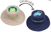 Καπέλο Διπλής Όψης UPF 50  – Δεινόσαυρος (Cotton) - MEDIUM 2-4 yrs