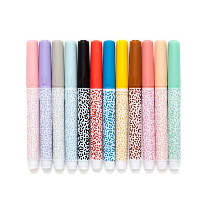 Petit Monkey – 12 μαρκαδόροι Felt tip