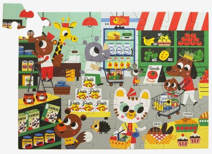 Petit Monkey – Παζλ “Στο Σούπερ μάρκετ” 48 pcs / 4 yr