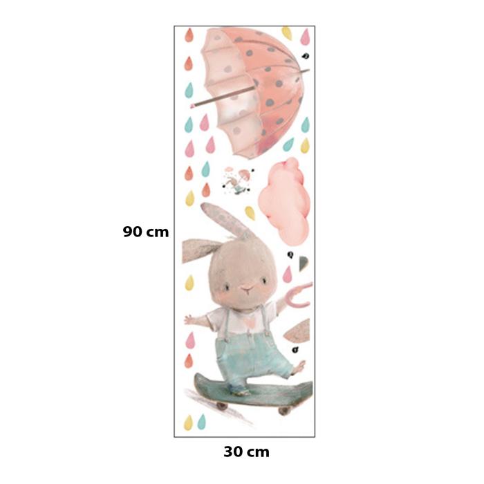 Sipo Wall sticker bunny onskateboard