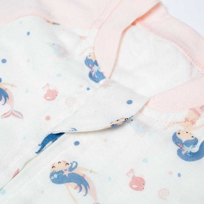 70% Bamboo 30% Cotton Sleepsuit – Mermaid – S, 1 T - S (6-18 μηνών)