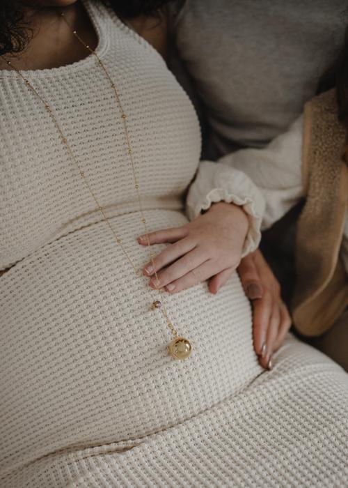 ProudMama Bola Olivia Gold Chain Αμέθυστος