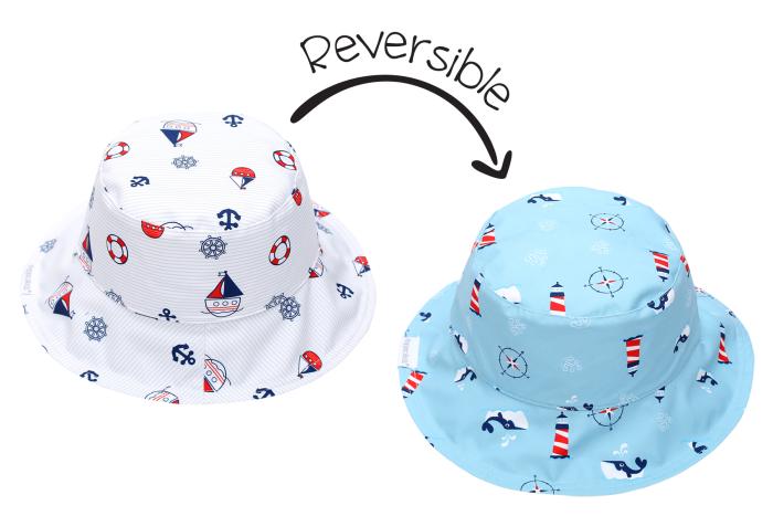 Καπέλο Διπλής Όψης UPF 50 – Nautical - SMALL 6 mo-2 yrs