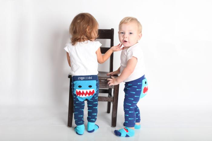 Grip Easy Crawler Pants & Socks Set –  Sherman the Shark - 6-12