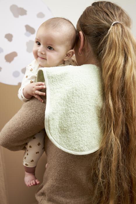 Meyco – Σετ 3 Βαμβακερές Λαβέτες (53×20) - Offwhite/Soft green/Forest green