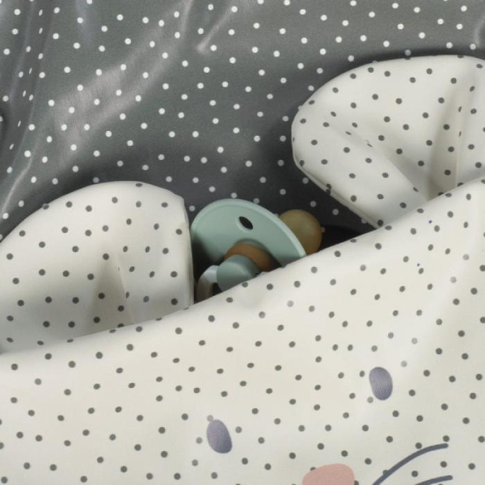 Αδιάβροχη Σαλιάρα με  Μανίκια Poppy Mouse Olive