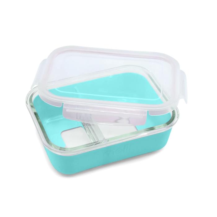 Melii – Glass Bento με θήκη σιλικόνης (740ml set of 1) – blue