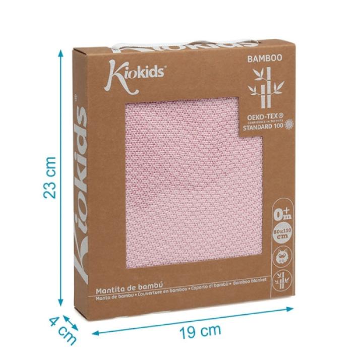 Κουβέρτα Αγκαλιάς Bamboo 80x110 Ροζ