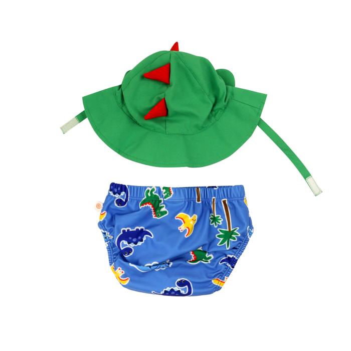 Σετ Μαγιό και Καπέλο UPF50 Devin the Dino & Friends - 3-6 μηνών