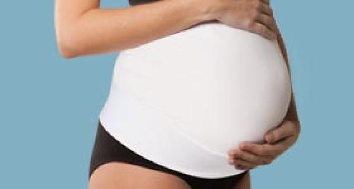 Ρυθμιζόμενη Ζώνη Υποστήριξης Εγκυμοσύνης με Velcro - ΜΑΥΡΟ - L/XL