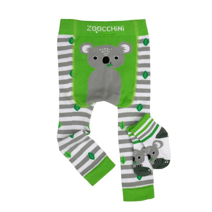 Grip Easy Crawler Pants & Socks Set – Koala - 6-12m