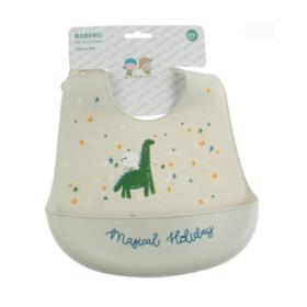 Σαλιάρα Σιλικόνης Dinos Light Grey