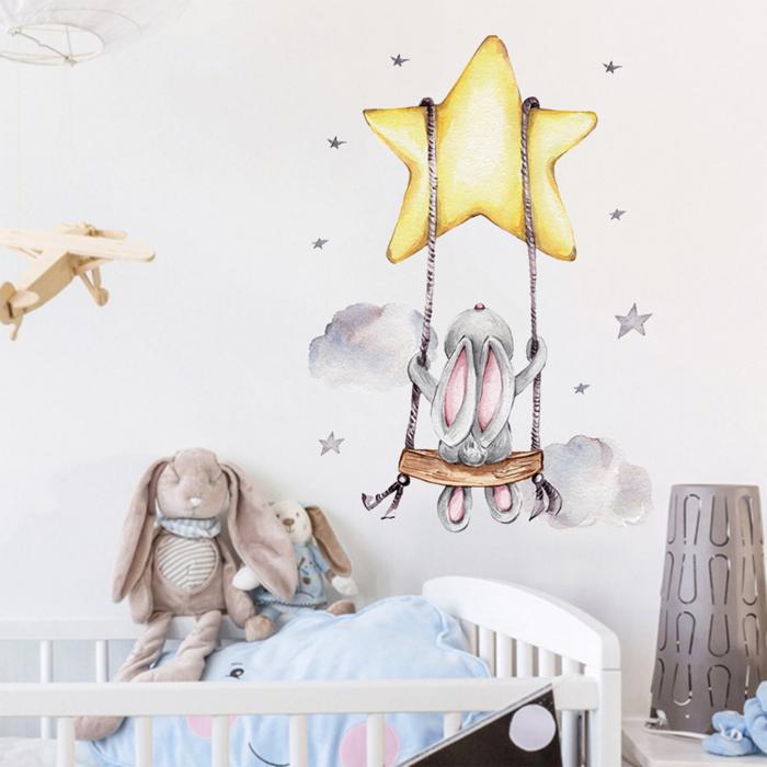 Sipo Wall sticker Bunny on swing