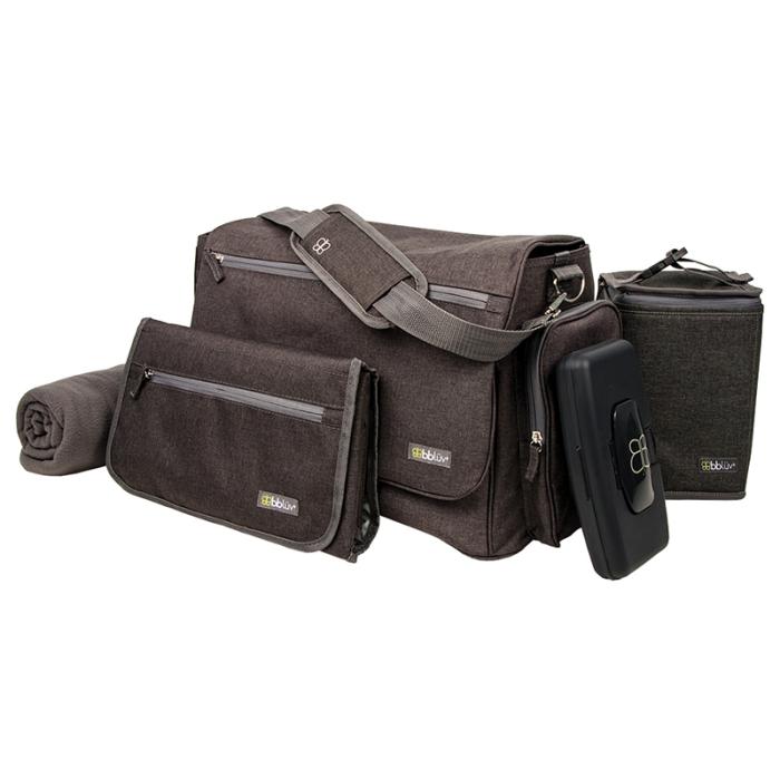 Bbluv Ultra (Charcoal) – Diaper Bag