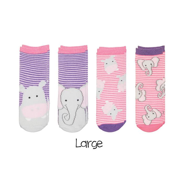 FlapJackKids Mix and Match Socks – Hippo/Elephant - S