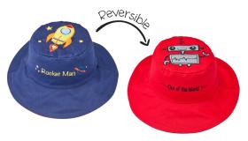 Καπέλο Διπλής Όψης UPF 50  – Διαστημόπλοιο (Cotton) - MEDIUM 2-4 yrs