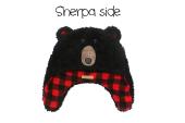 Flapjackkids Σκουφί 2-4 Διπλής Όψης Black Bear/Aviator