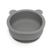 Petit Monkey – Μπολ σιλικόνης Bear - Pewter Green
