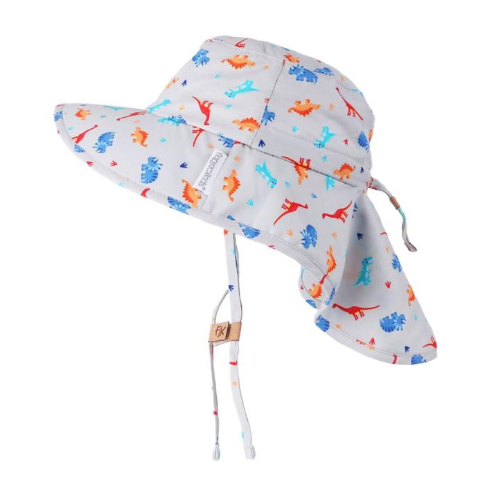 Flapjack Cape Sunhat UPF50 – Multi Dino - SMALL 6 mo-2 yrs