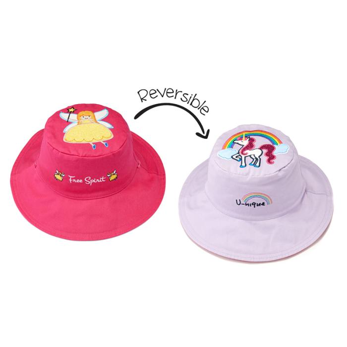 Καπέλο Διπλής Όψης UPF 50 – Princess/Unicorn (Cotton) - SMALL 6 mo-2 yrs