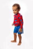 Σετ UV Μαγιώ Bucket Καπέλο Μπλούζα Strawberry - 6-12m