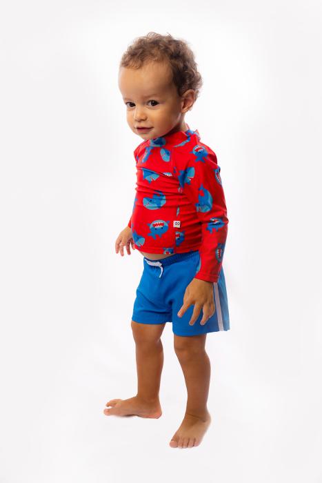 Σετ UV Μαγιώ Bucket Καπέλο Μπλούζα Strawberry - 6-12m