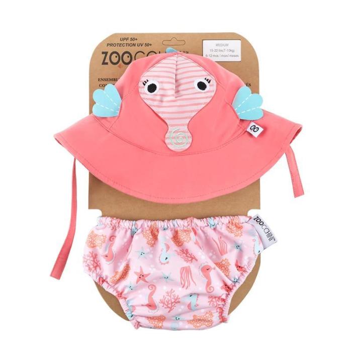Zoocchini Σετ Μαγιό και Καπέλο UPF50+ Zoocchini Ιππόκαμπος