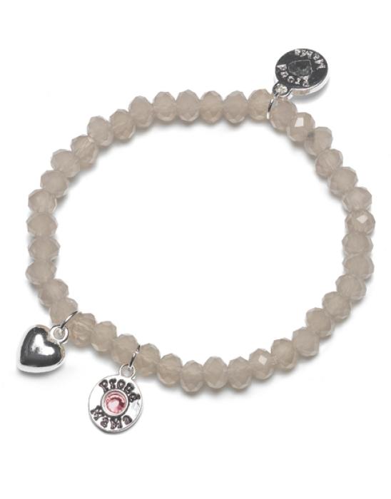 Proud Mama Βραχιόλι Charm - Crystal-PINK