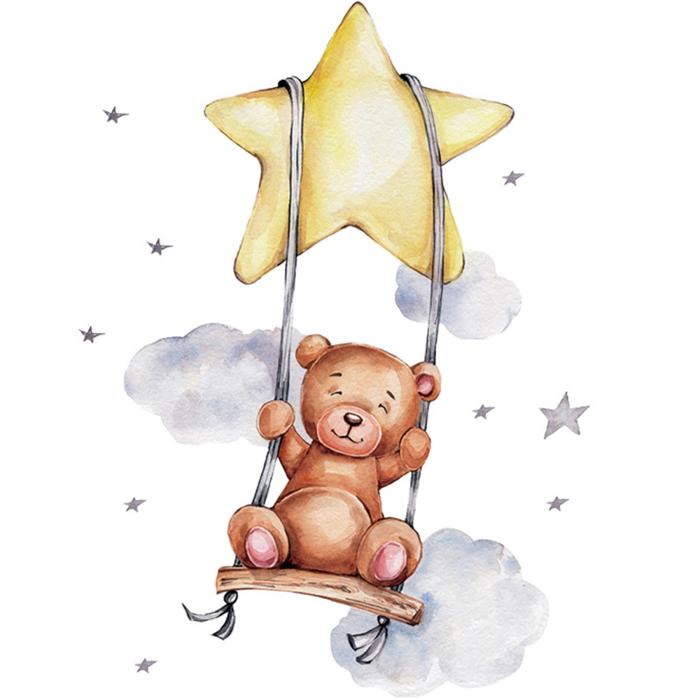 Sipo Wall sticker Bear on Swing