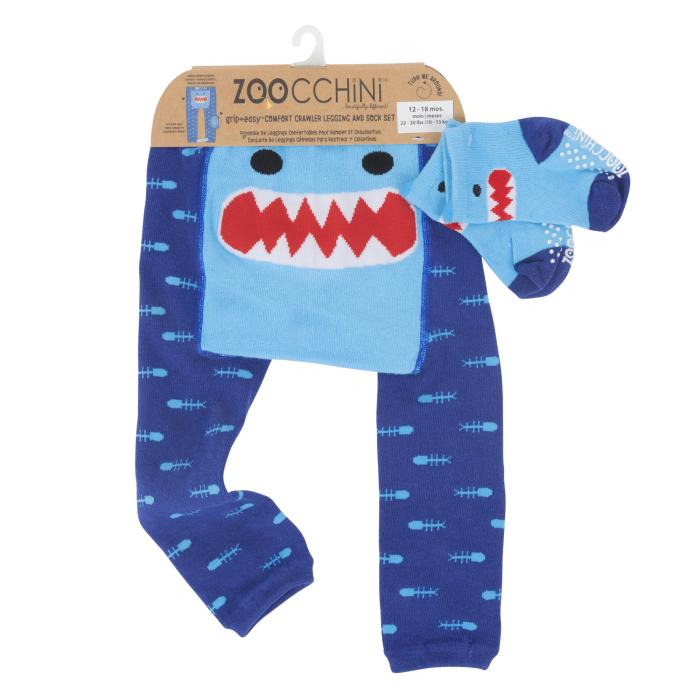 Grip Easy Crawler Pants & Socks Set – Sherman the Shark - 12-18
