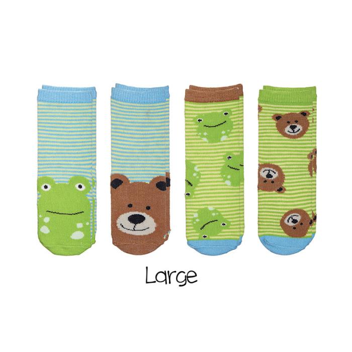 FlapJackKids Mix and Match Socks -Frog/Bear - S
