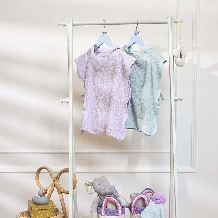 Meyco Πόντσο Μπάνιου Wavy – grey blue – 1-3 years