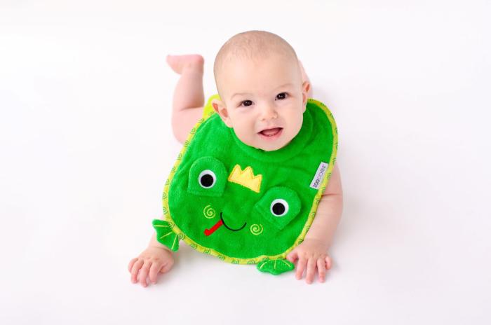100% Cotton Σαλιάρα – Flippy the Frog