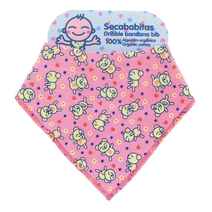 Σαλιάρα Μπαντάνα Teddies Pink