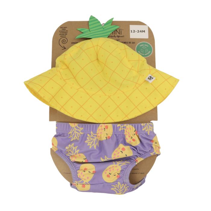 Σετ Μαγιό και Καπέλο UPF50  Pineapple Punch - 6-12m
