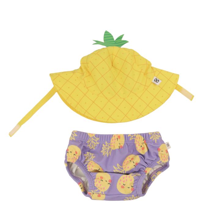 Σετ Μαγιό και Καπέλο UPF50  Pineapple Punch - 6-12m