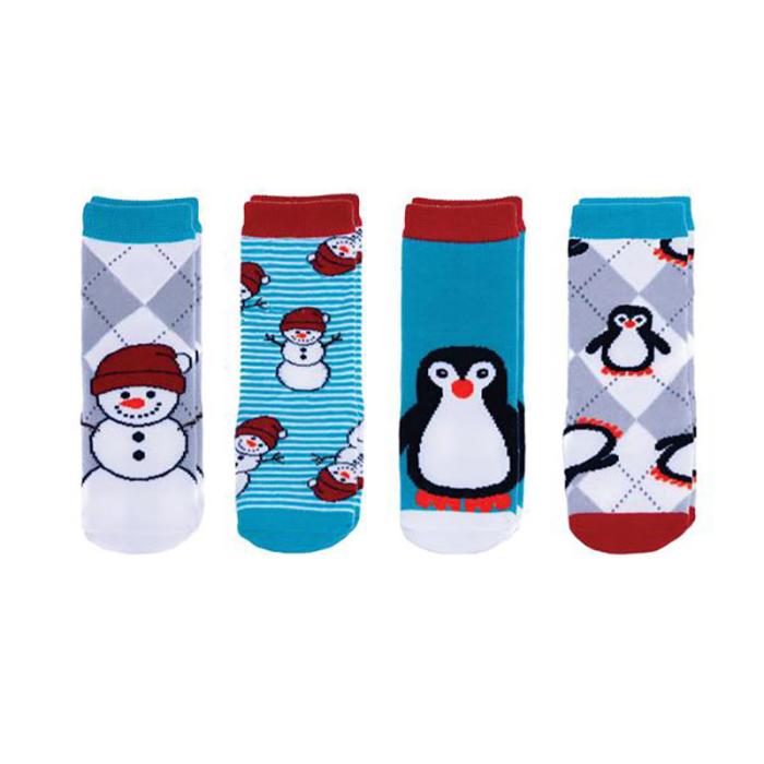FlapJackKids Mix and Match Socks – Penguin/Snowman