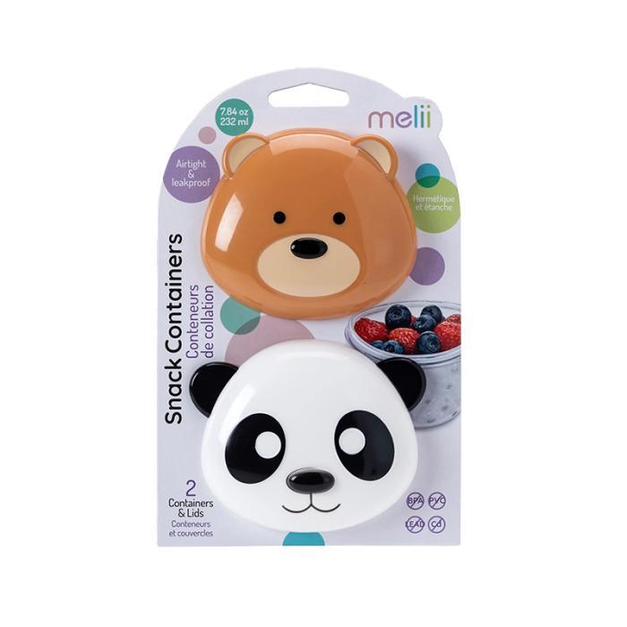 Melii – Σετ 2 δοχείων για σνακ - Bear & Panda